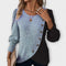 Women's Elegant Knitted Blouse in Blue