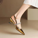 Women's Rhinestone Slingback Kitten Heels, photo 14