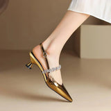 Women's Rhinestone Slingback Kitten Heels, photo 14