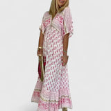 Lyrianna Comfortable Maxi Dress in Pink
