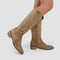 Clara Comfort Western Boots in Beige