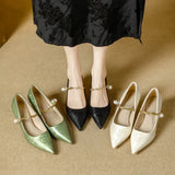 Women's Pearl-Strap Pointed-Toe Kitten Heels, photo 14
