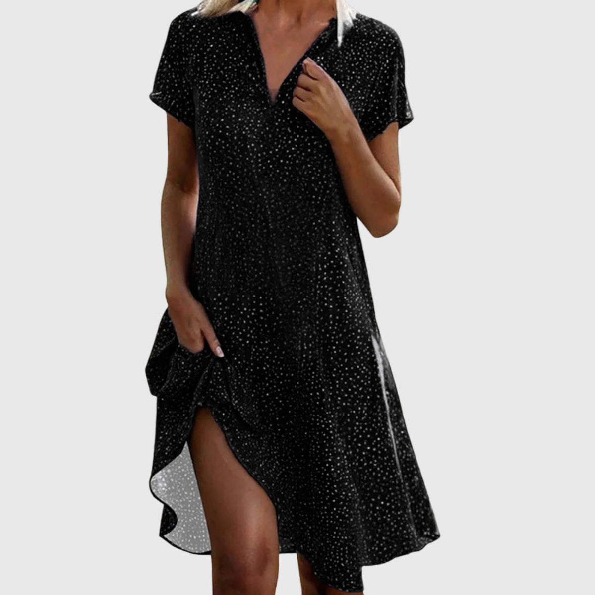 Women's Luxury Midi Dress in Black