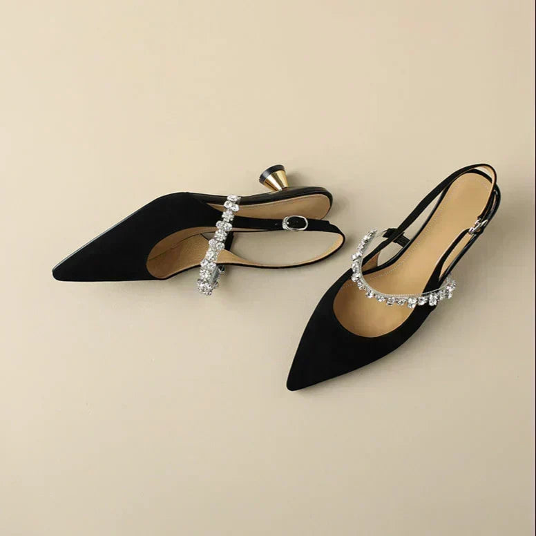 Women's Rhinestone Slingback Kitten Heels, photo 12