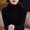 Women's Cashmere Mock-Neck Sweater in Black