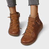 Women's Waterproof Orthopaedic Ankle Boots in Brown