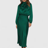 Emryssah Elegant Maxi Dress in Green