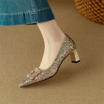 Women's Glitter Pumps with Crystal Buckle, photo 3