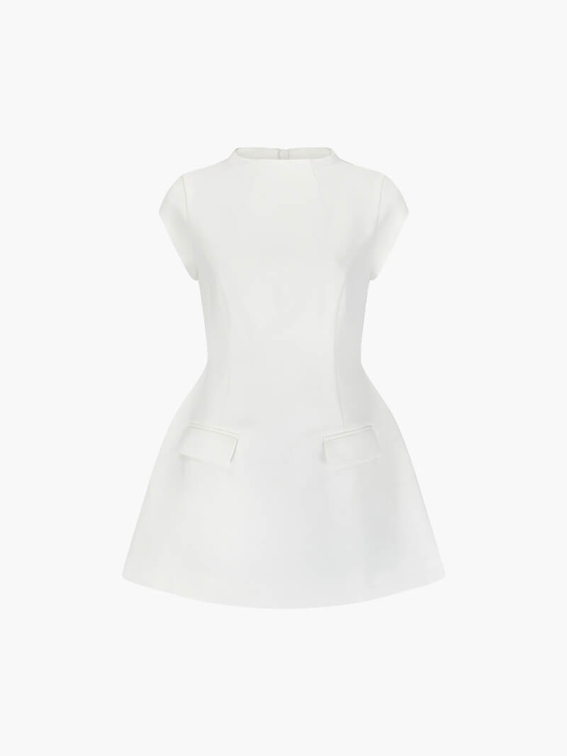 Women's mini dress in white