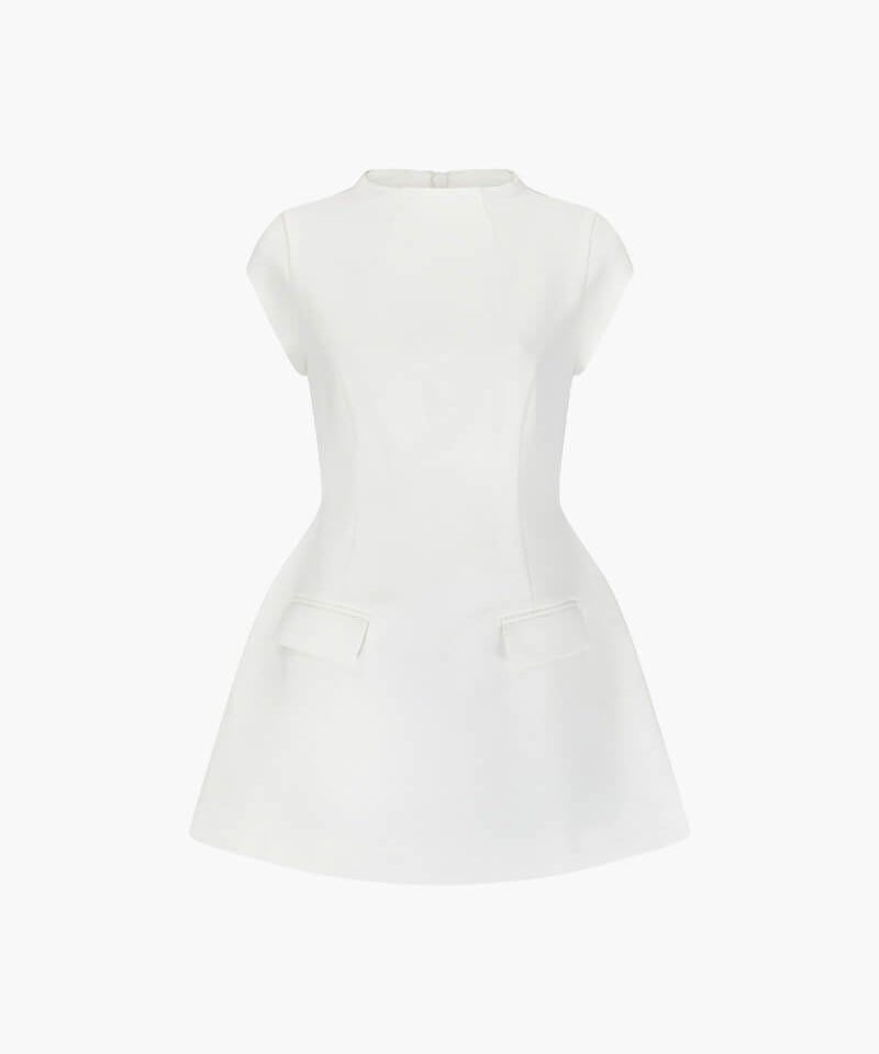 Women's mini dress in white