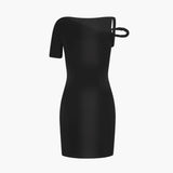 Women's twisted mini dress in Black