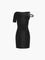 Women's twisted mini dress in Black