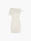 Women's twisted mini dress in Creme