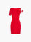 Women's twisted mini dress in Red