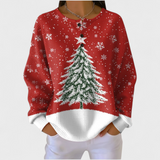 Women's Red Christmas Tree Sweater