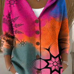 Women's Artistic Cardigan in Fuchsia