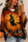 Women's Witch Pumpkin Bat Hoodie in Multi