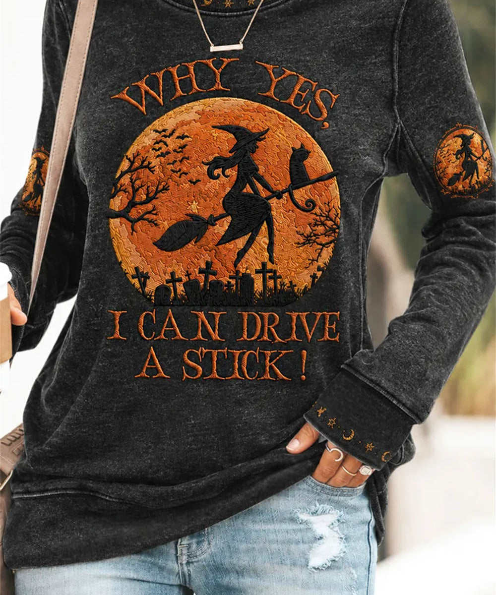 Women's Witch Moon Sweatshirt in Black
