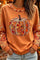Women's Button Pumpkin Leaf Top in Orange