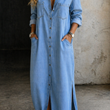 Women's Button-Front Denim Dress, photo 4