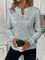 Women's Cable-Knit Zip Sweater in Gray