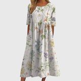 Women's Flattering Midi Dress in White