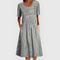 Wanda Striped Midi Dress in Gray