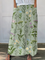 Women's Spring Field Print Linen Pocket Skirt in Multicolor