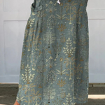 Women's Pattern Print Linen Pocket Skirt, photo 2