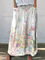 Women's Vintage Botanical Floral Linen Skirt in MultiColor
