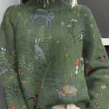 Alina Cozy Sweater in Green