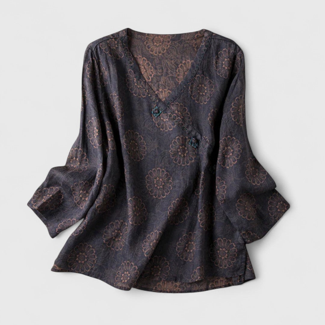 Women's Comfortable Blouse – Jennifer in Gray