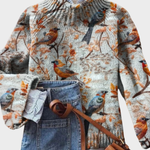 Yvonne Art Knit Turtleneck Sweater