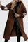 Women's Elegant Hooded Coat in Brown