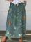 Retro Floral Animals Linen Pocket Skirt in MultiColor