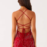 Women's Sparkling Beaded Mini Dress, photo 10