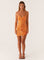 Women's Sparkling Beaded Mini Dress in Orange