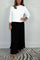 Maeliq Elegant Maxi Dress in White/Black