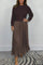 Maeliq Elegant Maxi Dress in Brown/Coffee