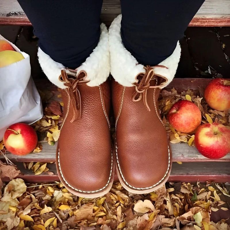Women's Waterproof Snow Boots in Light Brown