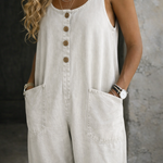 Women's Vintage-Wash Cotton Denim Overalls, photo 4