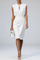 Women's Draped Midi Dress in White