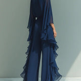 Women's Elegant Flowing Evening Jumpsuit, photo 3