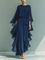 Women's Elegant Flowing Evening Jumpsuit in Blue