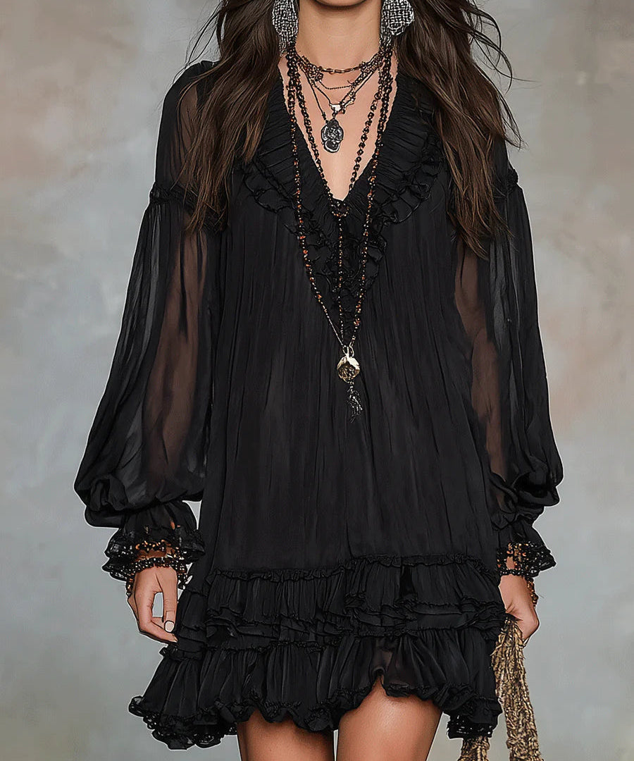 Women's Timeless Ruffle Mini Dress