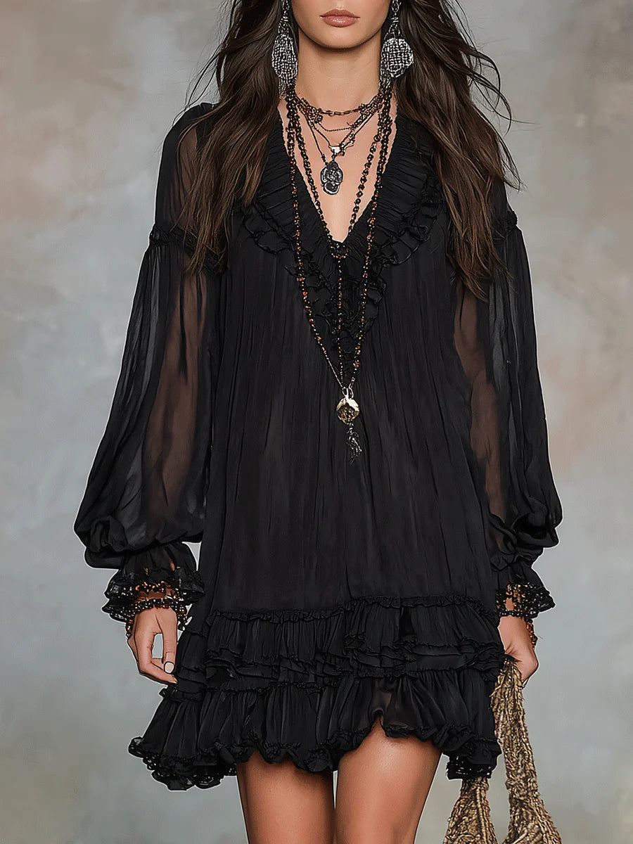 Women's Timeless Ruffle Mini Dress