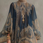 Women's Baroque Chiffon Mini Dress, photo 2