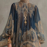 Women's Baroque Chiffon Mini Dress, photo 2