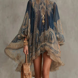Women's Baroque Chiffon Mini Dress