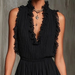 Women's Mini Black Dress with Ruffles, photo 3